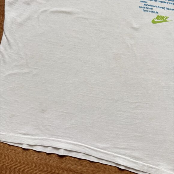 Rare Vintage 80s Nike International Swoosh Size L Abstract Single Stitch T Shirt - Picture 7 of 10